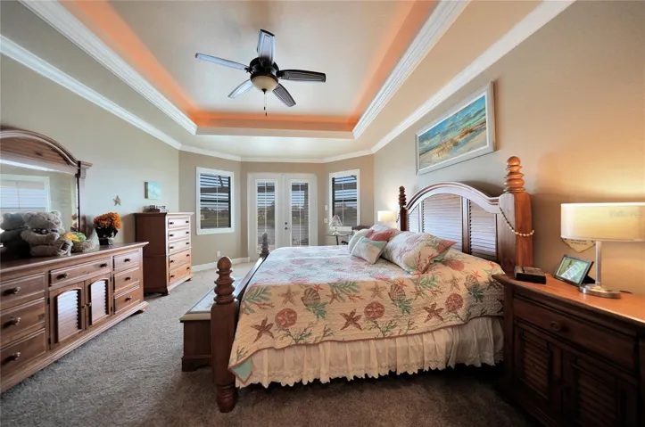 Huge master bedroom, doors exit to the lanai