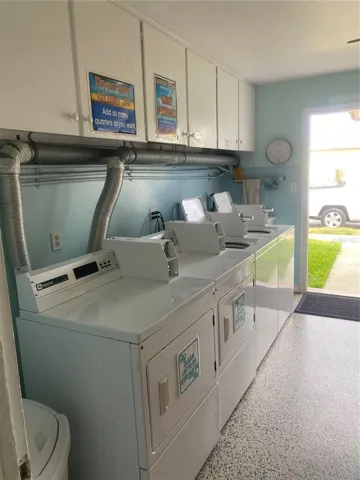 Community laundry room.