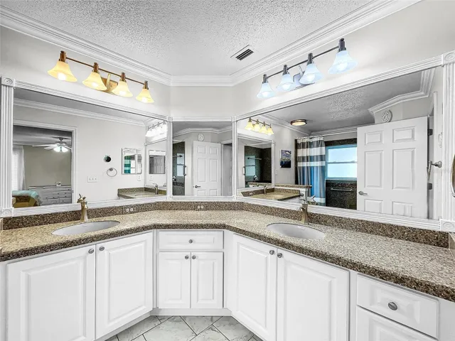 Granite countertop and lots of storage