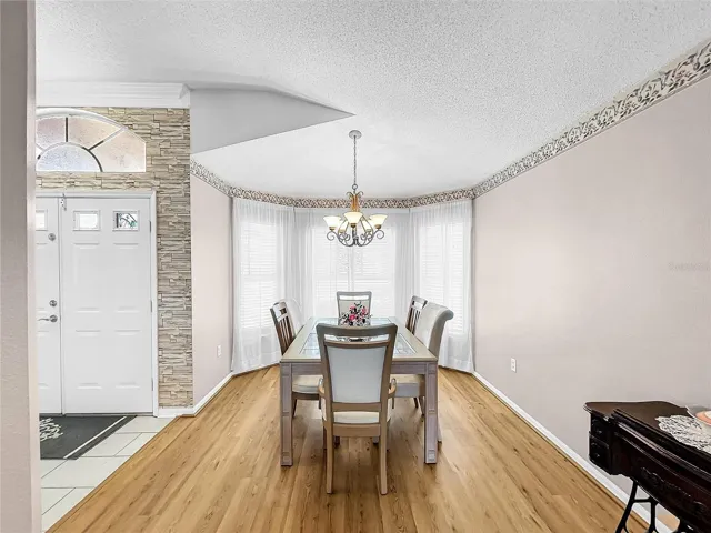 Dinette area with room for extra furniture