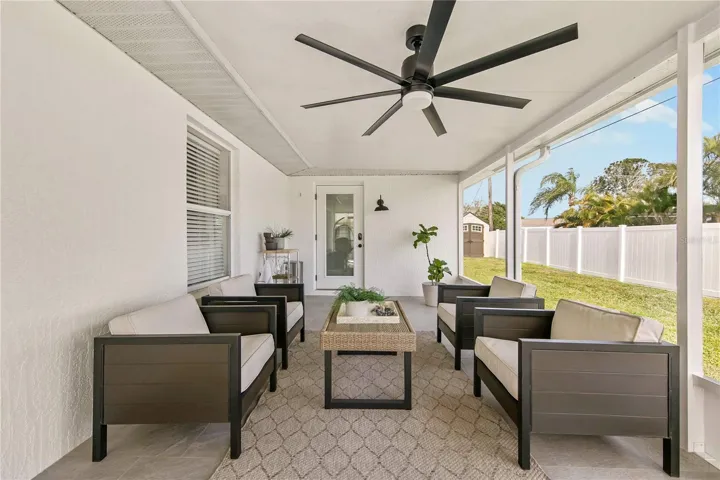 Spacious lanai is perfect for entertaining