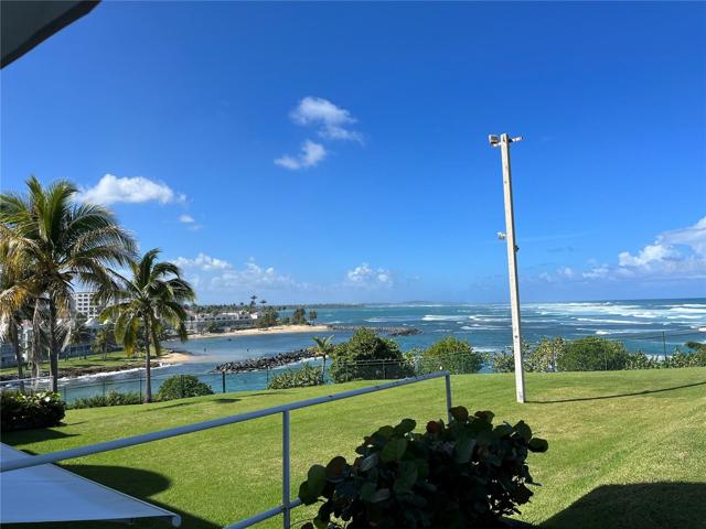 back condo, garden area and view