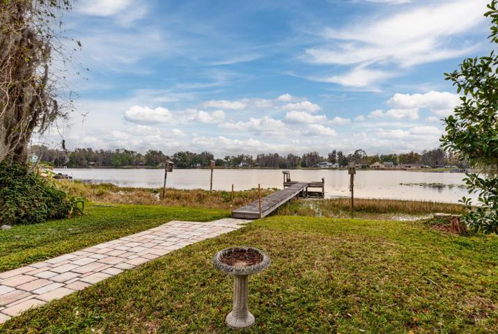 Lakefront backyard