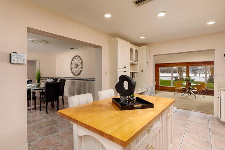 View from kitchen to family room