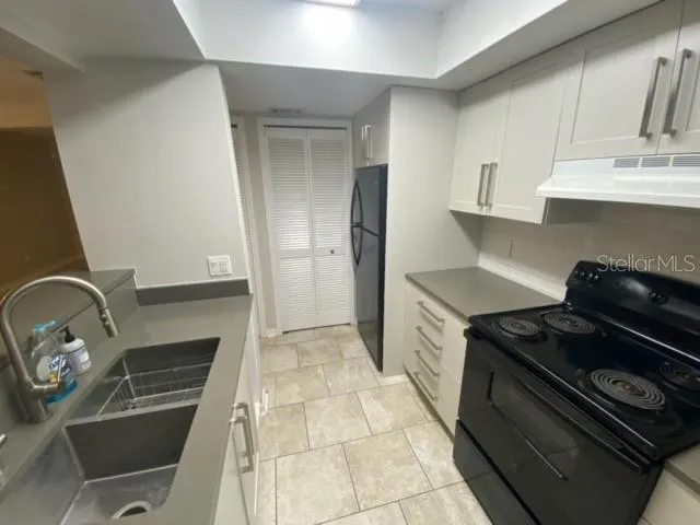 Kitchen with contemporary wood cabinet and high end quartz counter tops