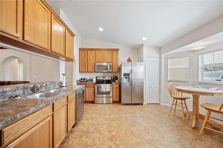 Spacious kitchen with breakfast nook