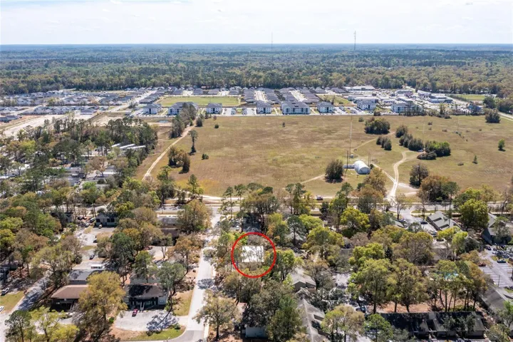Large field = WRUF Radio Tower / UF Property in background.