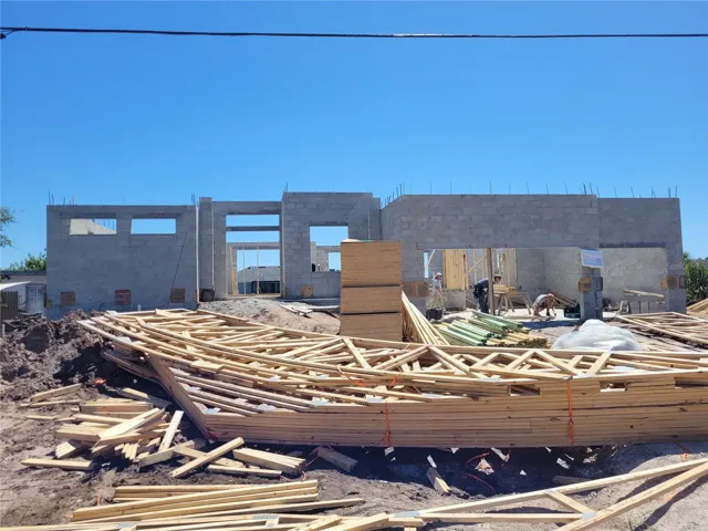 Under construction trusses on site and going up soon!