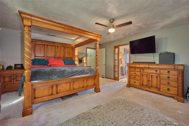 Master bedroom with view into en suite