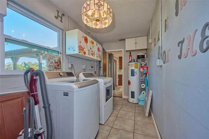 Reverse view of laundry room