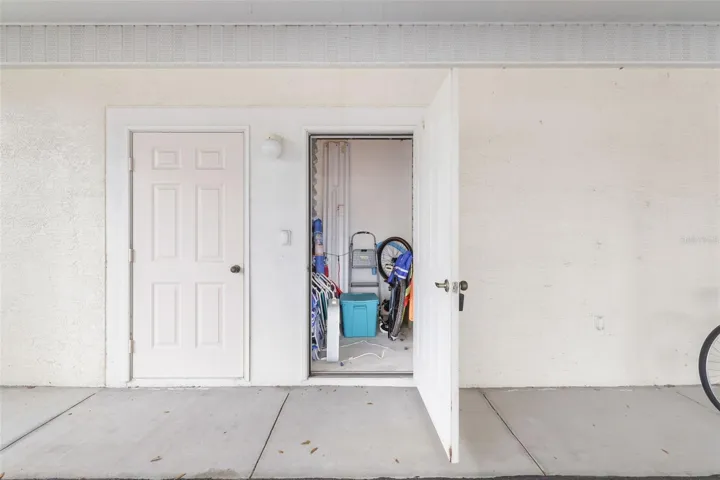 Storage in front of Parking spot