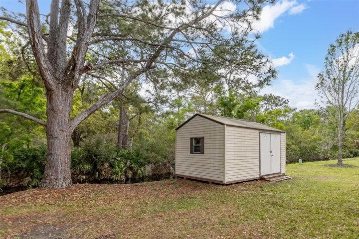 Shed with extra storage space