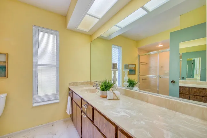 Oversize vanity cabinets in master bathroom~