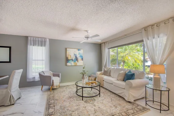 Updated tile flooring and lots of natural light~