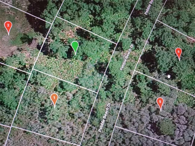 Lot for sale is the green dot