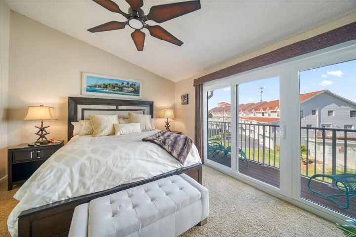 Primary Suite with vaulted ceilings.