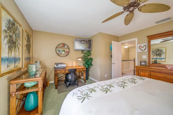 Large Guest Bedroom with space for a small office area.