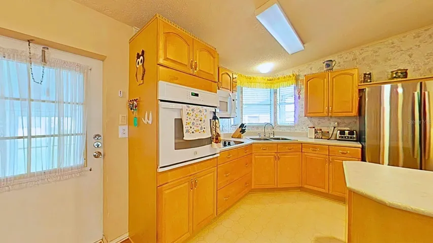 Looking at kitchen from dining room
