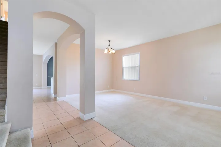 You'll love elegance of a formal living room and dining room combination.