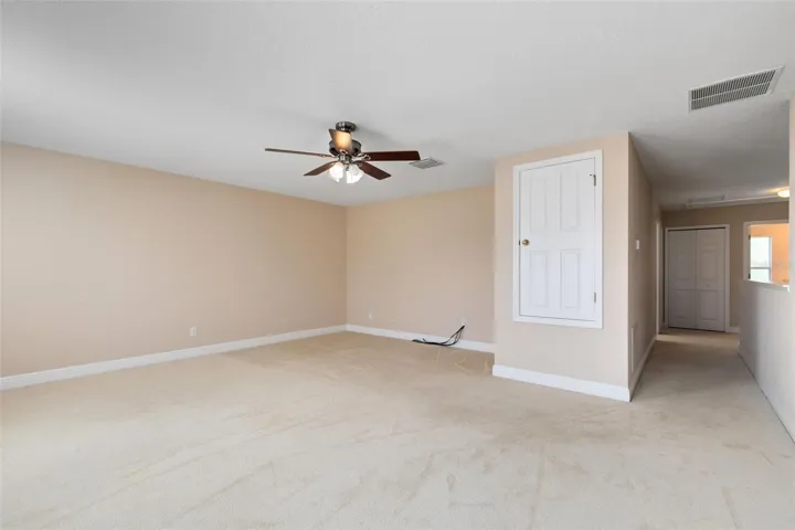 Escape to the large bonus room on the second floor.
