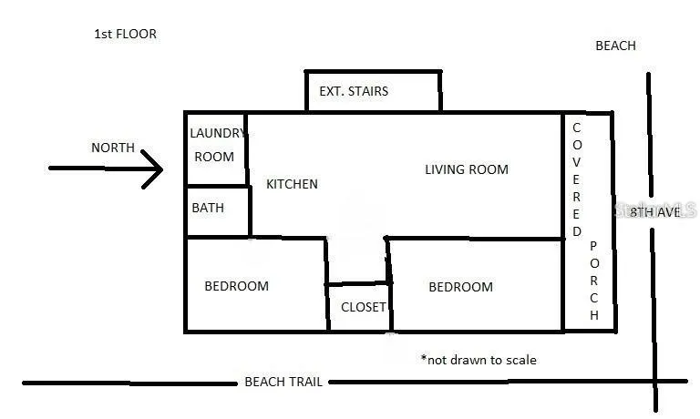 FLOORPLAN 1st floor - not drawn to scale
