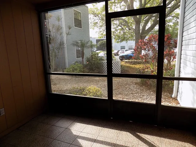 Peaceful screened in patio