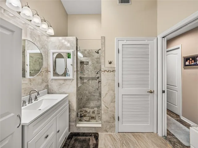 Primary bath with shower