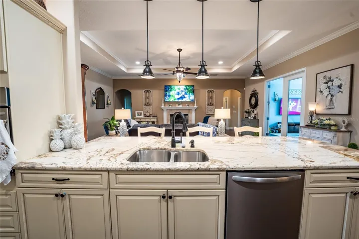 kitchen over looking great room