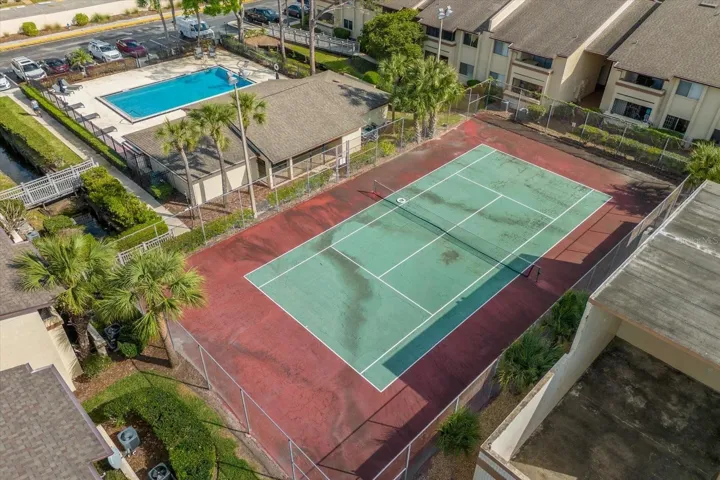Aerial View-Tennis Court & Pool