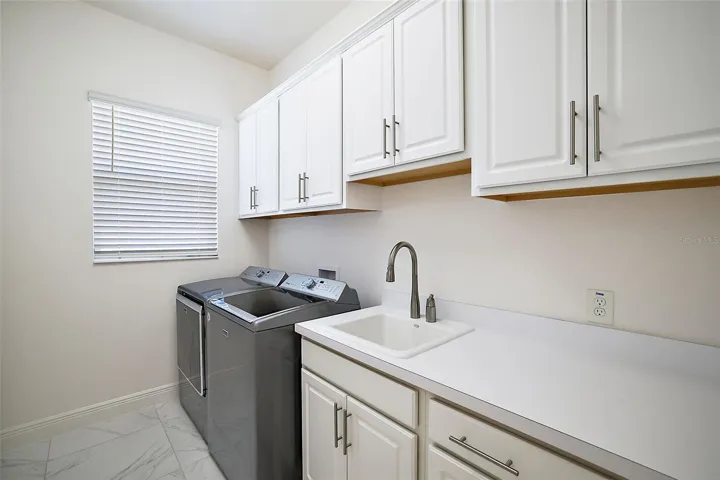 Laundry room with utility sink