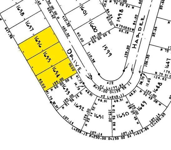 147, 149 & 151 Hardee Way - Plat Map
