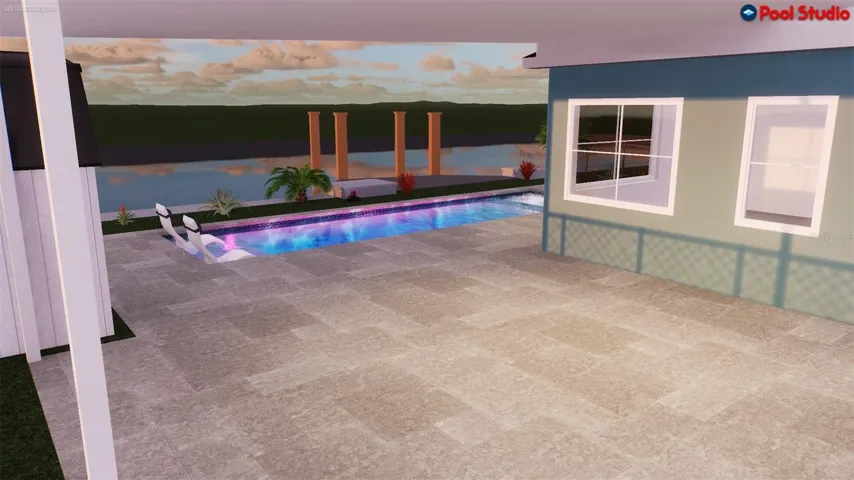 Virtually Staged Pool Design