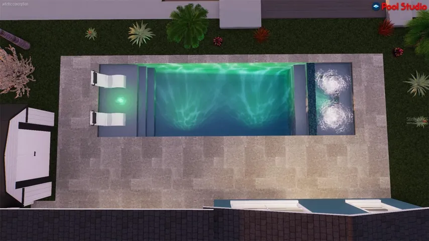 Virtually Staged Pool Design