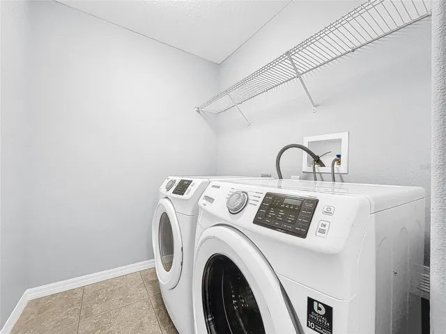 Upstairs interior laundry