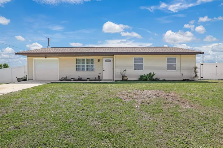 Front of house sitting on an oversized corner.