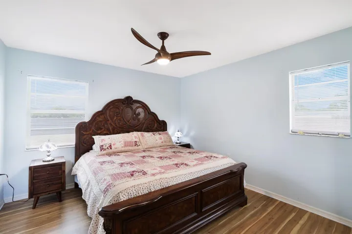 Master Bedroom has double windows for lots of light.
