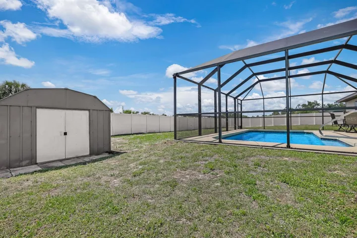 Metal Storage Shed for additional storage.