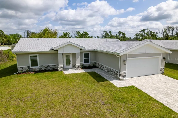Front drone view of home