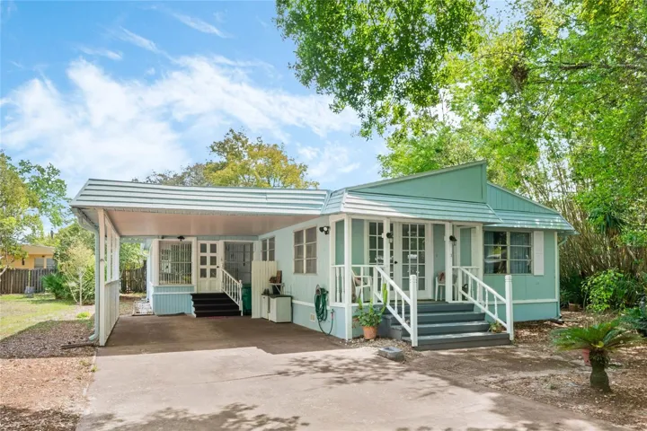 Exterior with large carport