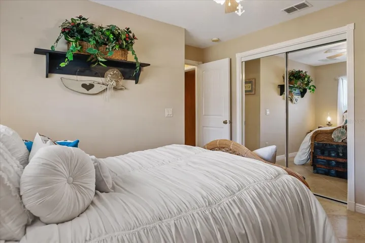 Guest Bedroom 3 with large double door closet