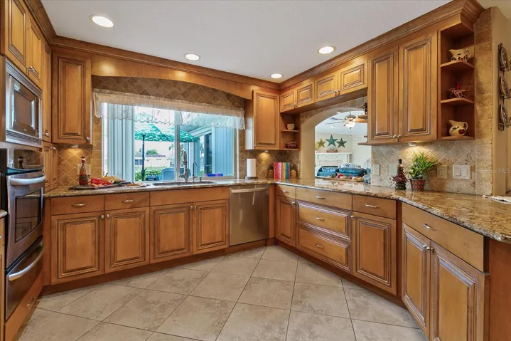 Acres of countertop and storage!