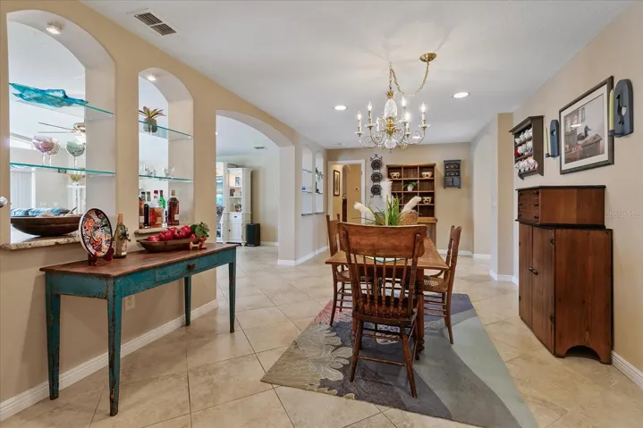 formal dining room open to great room