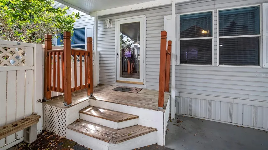 Entry connected to carport