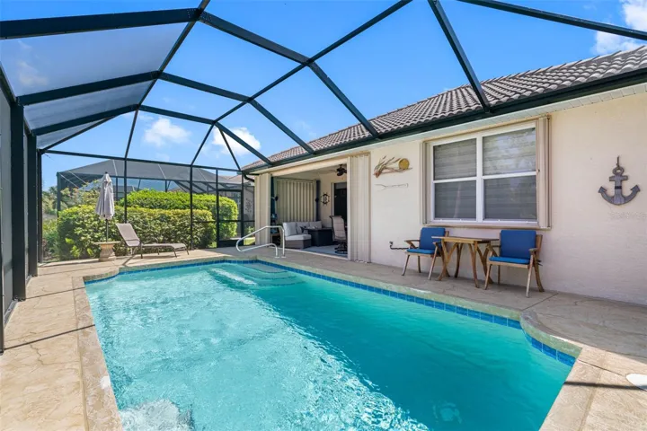 POOL WITH NEW CAGE