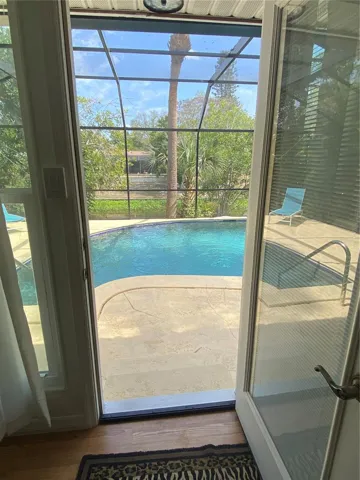 out to pool