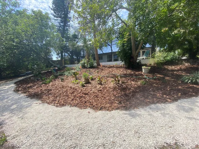 behind pool