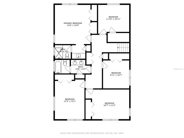 Upstairs Bedroom floor Plan