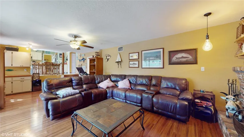 Family room step down from eat-in Kitchen