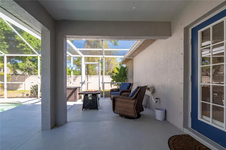 Covered porch.
