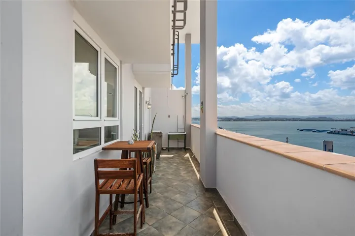West Facing Terrace with View of OSJ Harbor & Bay